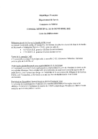 Liste des délibértations du 4 novembre 2022