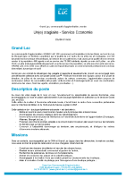 Annonce Stage Economie – Boutique Ephémère